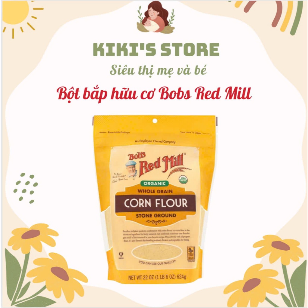 Bột bắp hữu cơ Bob's Red Mill cho bé ăn dặm - Tách Lẻ 100gr
