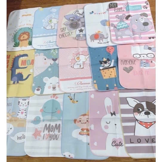 Lót chống thấm 4D chống tràn, Tấm lót thay tã bỉm cao cấp cho bé sơ sinh, Suzy baby