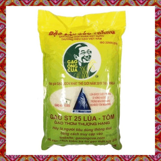 GẠO ÔNG CUA ST25 LÚA TÔM CHÍNH HÃNG TÚI 5KG 