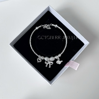  Vòng tay mix cham bạc S925 cao cấp October jewelry - VTC01 