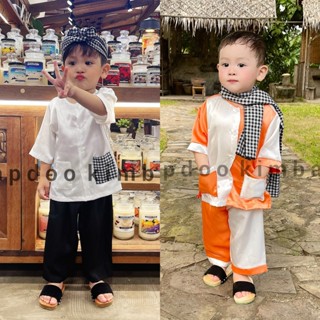 7-16kg - Bà ba cho bé trai bé gái [KHÔNG KÈM KHĂN], bộ quần áo ghép nhiều màu cho bé đi chơi trung thu, lễ hội, lễ tết