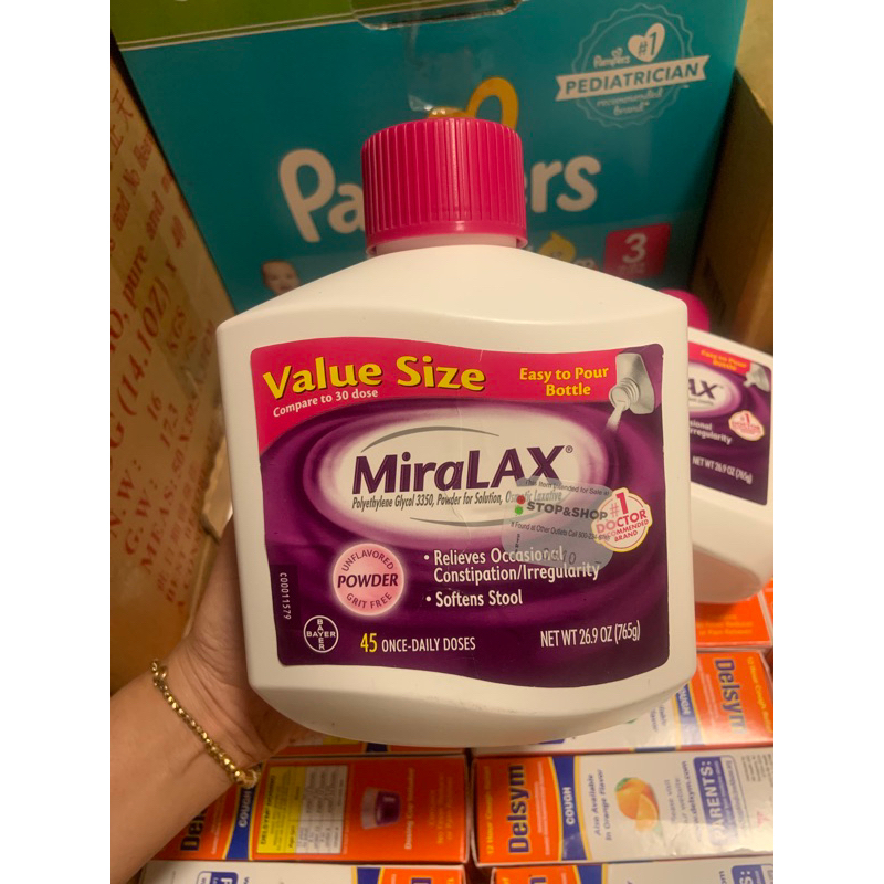 MiraLAX Gentle Constipation Relief Laxative Powder Bột uống nhuận tràng 765g