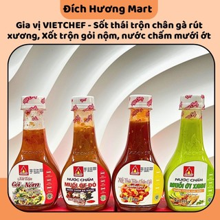  Gia vị VIETCHEF - sốt thái trộn chân gà rút xương Xốt trộn gỏi nộm nước chấm muối ớt đỏ 195g  215g 