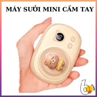 Máy Sưởi Mini Cầm Tay Hoạt Hình Dễ Thương Giúp Làm Ấm Tay Kiêm Sạc Dự Phòng Pin 5000mAh(SIX STORE)