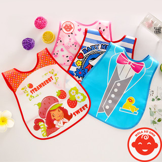 Yếm Ăn Dặm Có Máng Chống Thấm Cho Bé, Họa Tiết Dễ Thương, Dễ Vệ Sinh, Chống Bẩn Hiệu Quả