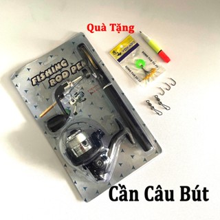 Cần Câu Bút mini - MÁY ĐỨNG - Tặng Kèm Lưỡi, Phao, Phụ Kiện