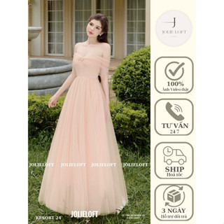 Váy nữ dáng dài dự tiệc thiết kế Loire Pink Dress JOLIE LOFT, đầm dáng dài thanh lịch đi chơi đi tiệc