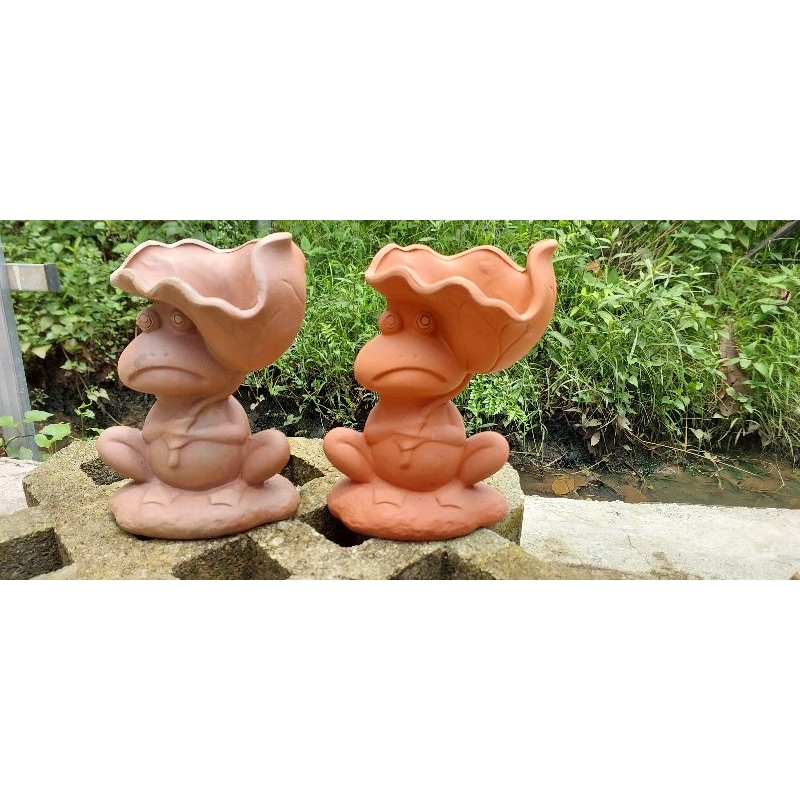 Chậu thú đất nung - chậu chú ếch