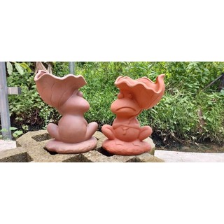 Chậu thú đất nung - chậu chú ếch