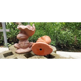Chậu thú đất nung - chậu chú ếch