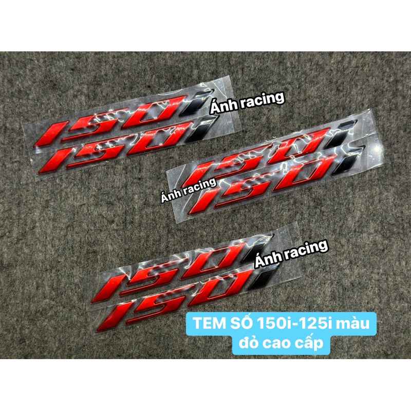 TEM SỐ NỔI 125i-150i CAO CẤP MÀU ĐỎ