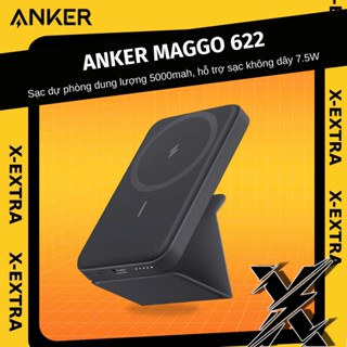 Sạc dự phòng Anker Maggo 622 dung lượng 5000mah hỗ trợ không dây 7.5W, Type C 15W, hít từ tính, mã A1611, A1614