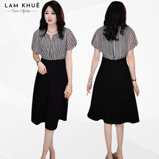  Đầm Dự Tiệc Trung Niên LAM KHUÊ Cho Mẹ Chất Lụa Sang Trọng Tay Cánh Tiên Che Khuyết Điểm - MS1979 