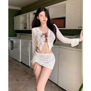 HOZO SET | Set áo bikini ren 4 món