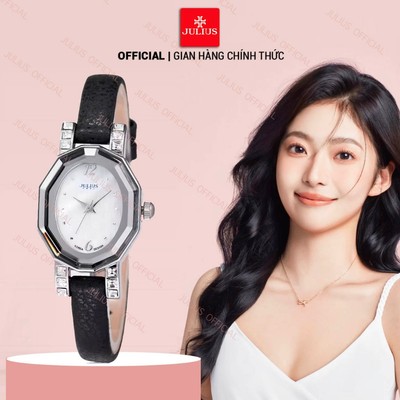 Julius JA-628 đồng hồ nữ Julius dây da đen | Julius Official