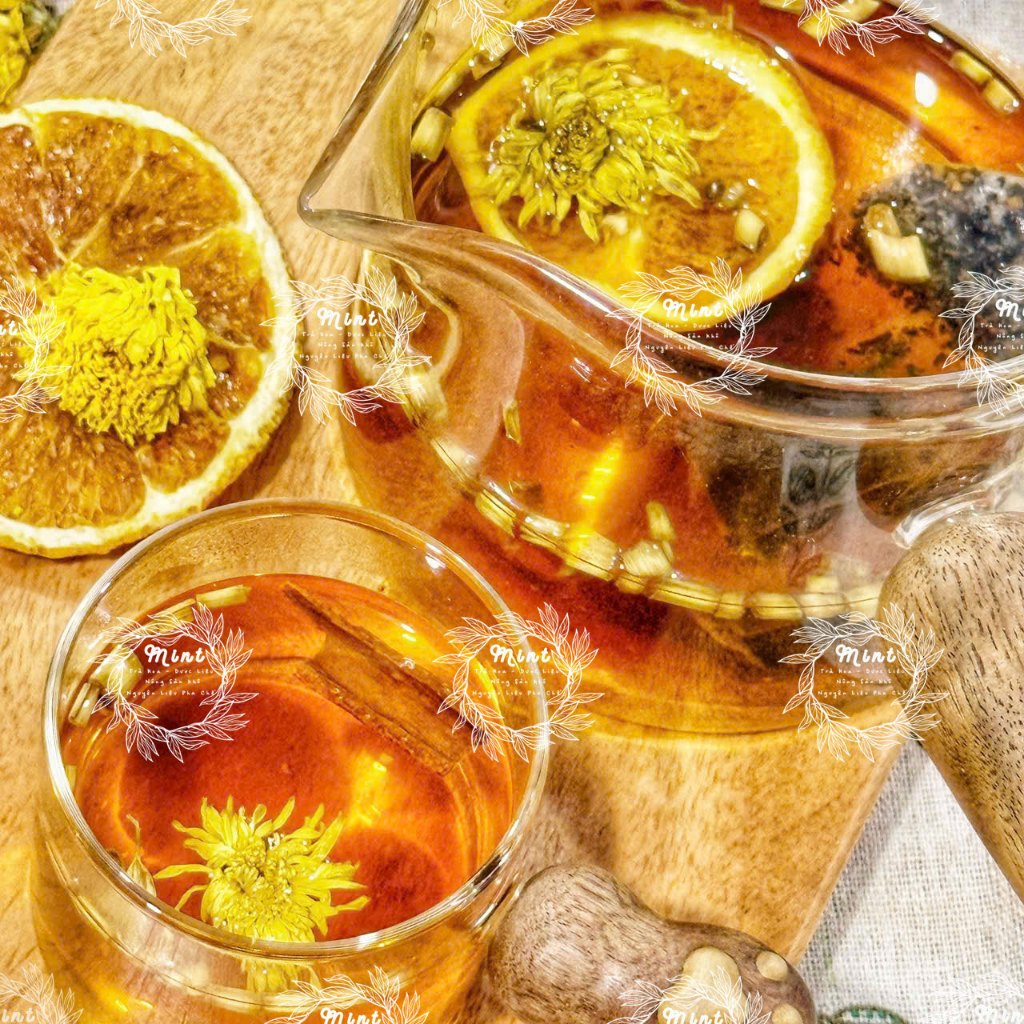 Trà Cam Quế Sả Mix Hoa - 1 Set