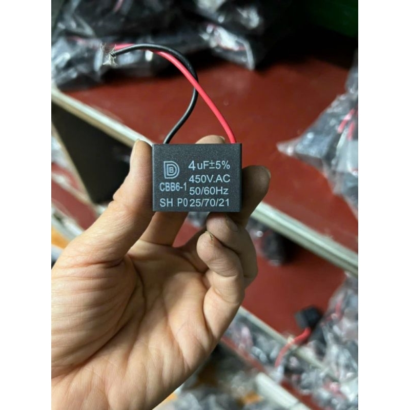 5 Tụ Quạt 4Mf - 450V - Combo 5 cái