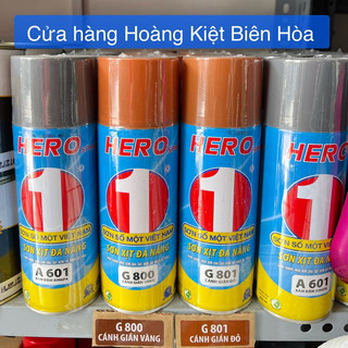 Sơn Xịt BÓNG GỖ Hero Spray Màu Cánh Gián Đỏ Và Cánh Gián Vàng