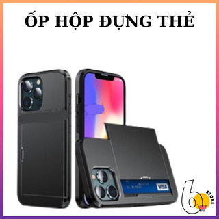 Ốp Điện Thoại Cao Cấp Có Hộp / Ngăn Đựng Thẻ Ốp Chống Sốc Cho iPhone Từ Xsmax Tới 15 Promax (SIX STORE)