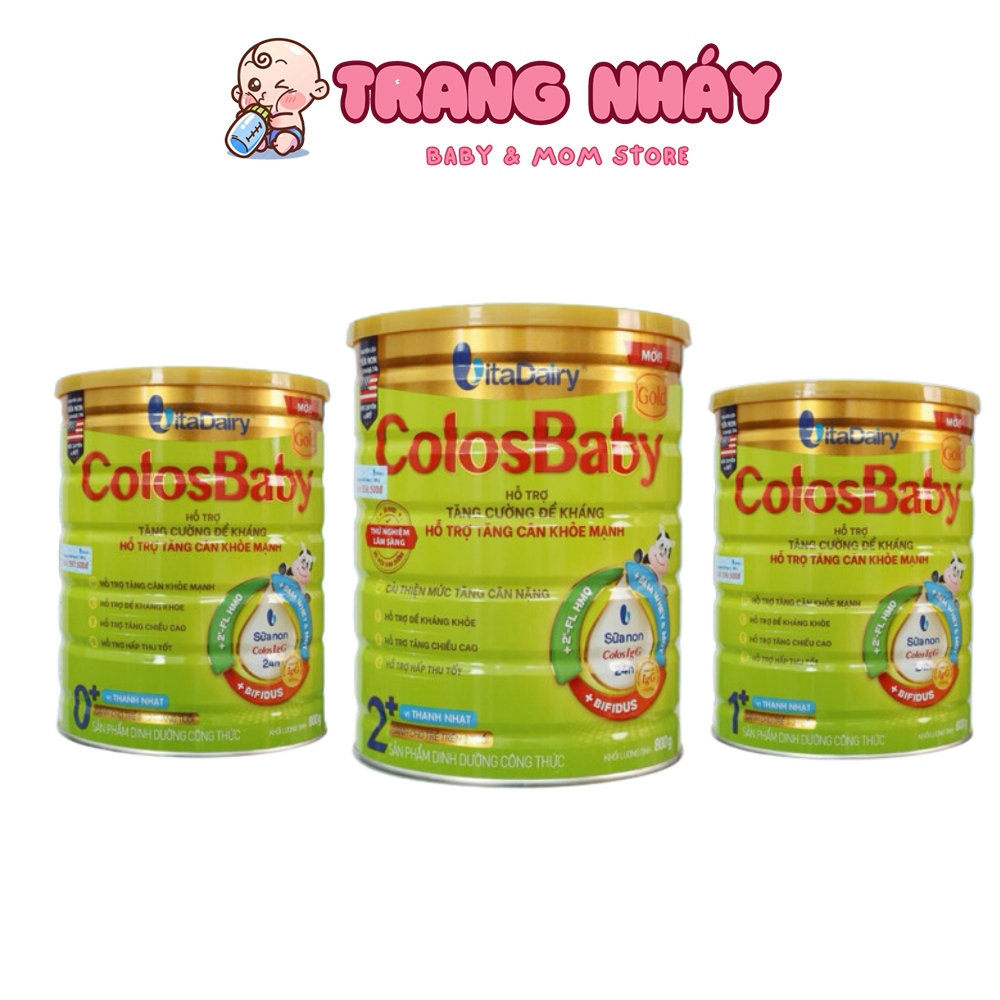 [Quét Mã Tích Xu] Sữa bột Colosbaby Gold vị Thanh Nhạt 0+, 1+, 2+ (lon 800g) Date Mới