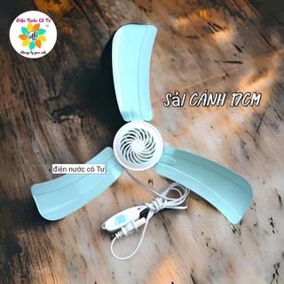 Quạt trần mini sải cánh 17cm, sải cánh 22cm