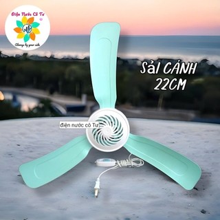 Quạt trần mini sải cánh 17cm, sải cánh 22cm