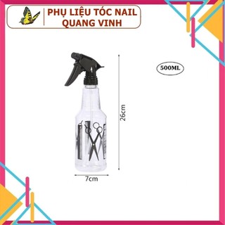 Bình xịt nước cắt tóc hình kéo 250ml/350ml/500ml