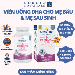 [Date 2027] Viên Uống Prenatal DHA Nordic Naturals Bổ Sung Omega-3 cho Mẹ Bầu/ Mẹ Sau Sinh - Hàng Mỹ Bay Air