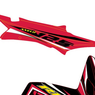 Tem Suzuki Axelo RR 125 Đỏ Đen