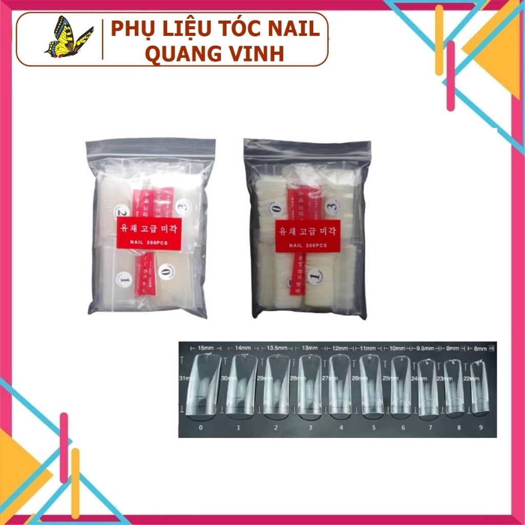 Móng nối có khớp bịch 500 móng