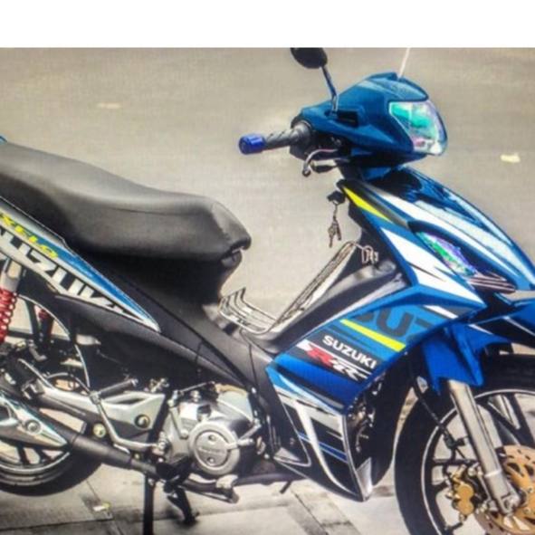 Tem Rời Suzuki Axelo 125 Trắng Xanh - Tem Chuẩn Mới