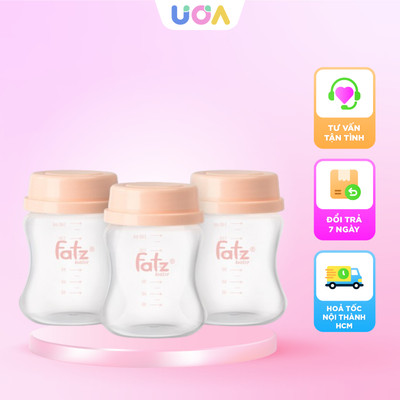 Bộ 3 bình trữ sữa mẹ 150ml FatzBaby