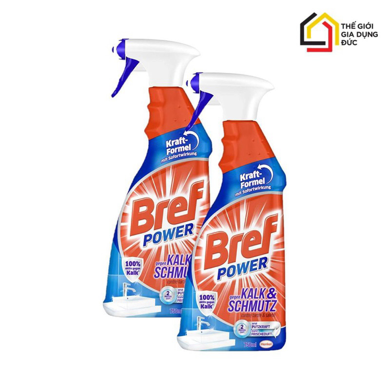 XỊT VỆ SINH CHỐNG CẶN CANXI VÀ BỤI BẨN BREF POWER KALK & SCHMUTZ 750ml