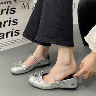 Giày búp bê nữ lolita phối nơ chất da mềm sịn siêu đẹp mã v339