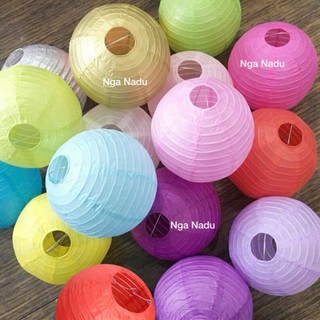 Combo 150 đèn lồng giấy 20cm đủ màu trang trí trường học,mầm non,nhà cửa,văn phòng siêu thị,homestay