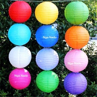Combo 150 đèn lồng giấy 20cm đủ màu trang trí trường học,mầm non,nhà cửa,văn phòng siêu thị,homestay
