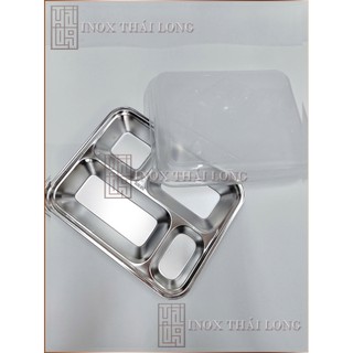 [Có sẵn] [Rẻ vô địch] [Ảnh thật] [Chính hãng] Khay Cơm  Inox 4 Ngăn Nhỏ