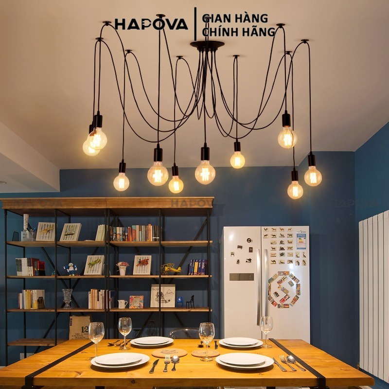 Đèn treo trần chân nhện mềm HAPOVA PHUKA 5069 + (Chưa kèm bóng led)