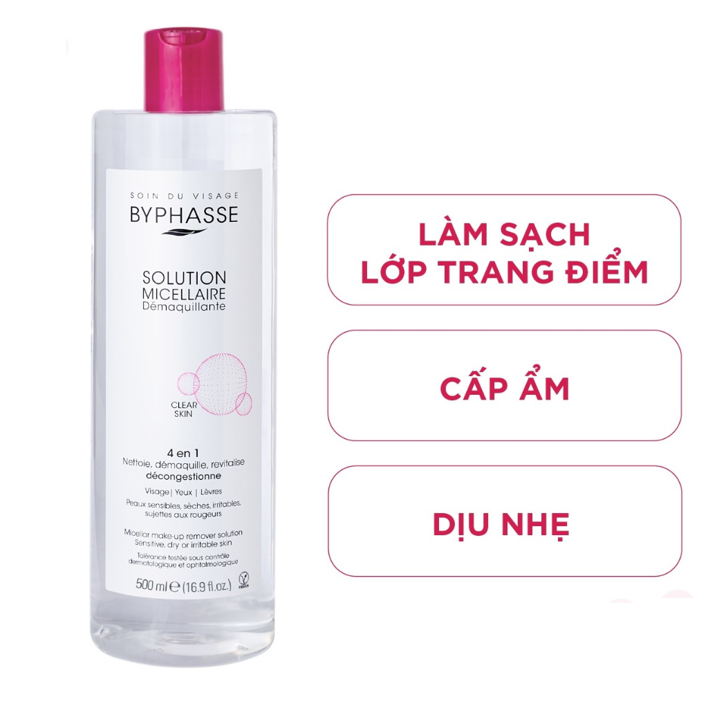 Nước Tẩy Trang Byphasse Solution Micerallaire Face 500ml