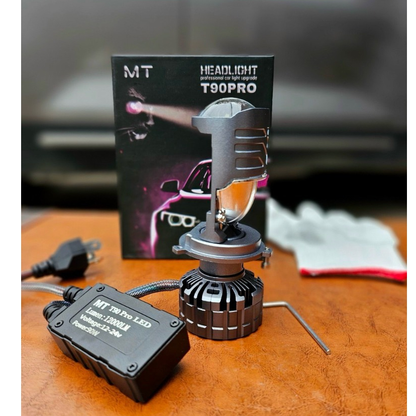 Đèn Pha Led Bi Cầu T90 Pro - 90w Siêu Sáng,Viền Cắt Chống Chói Bảo Hành 12 Tháng Mã SL2