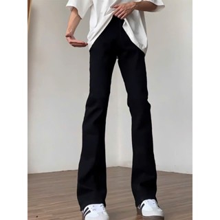 Quần jean nam ống loe màu đen thời trang - quần bò nam hàn quốc phong cách 2024 - mẫu mới nhất