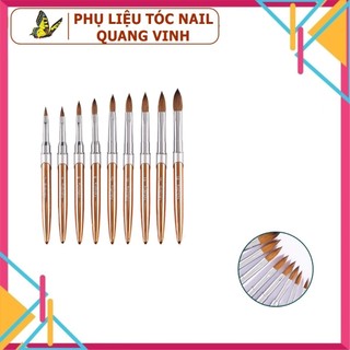 Cọ đắp bột cán vàng Kolinsky 12 14 16 18 (99k 1 cây)