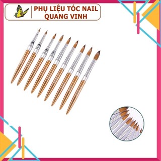Cọ đắp bột cán vàng Kolinsky 12 14 16 18 (99k 1 cây)