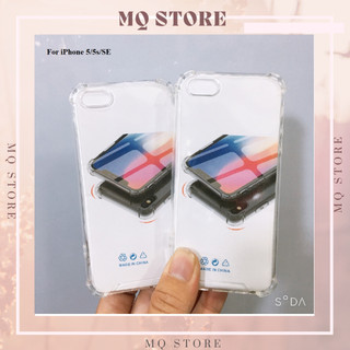 Ốp lưng iPhone 5/5s/SE dẻo trong TPU chống sốc 4 góc cạnh