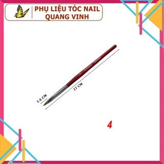 Cọ đắp hoa cán gỗ Kolinsky số 2/4/6
