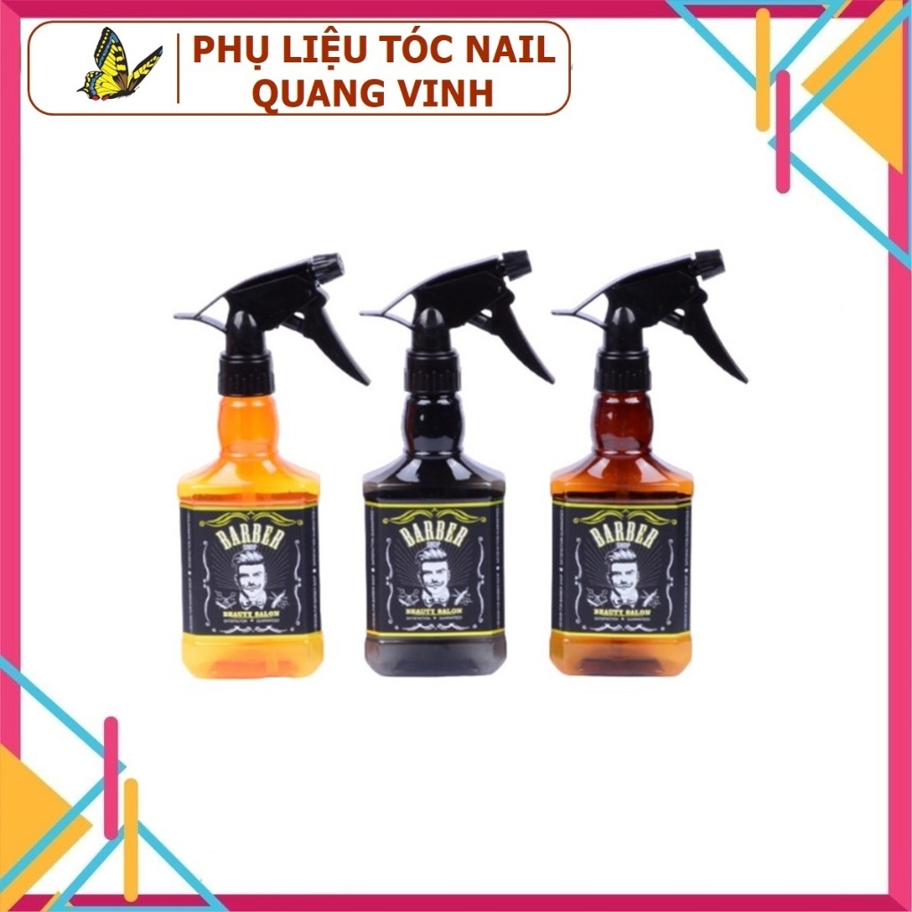 Bình xịt nước cắt tóc Barber (bình dẹt 300ml)