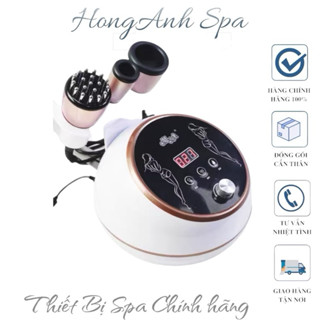 Máy hút giác Hơi TRẮNG, Cạo gió ion Điện tử 3 đầu Trị Liệu Màu Trắng