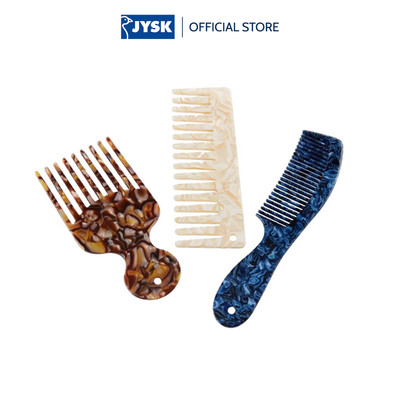 Bộ 3 lược | JYSK Kulltorp | cellulose | nhiều màu | R6/4/2xD16/19/14xC0.4cm