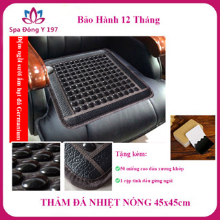 [Bảo Hành 12 Tháng] Thảm Đá Nhiệt 45x45 cm TẶNG cao dán thảo dược xương khớp, cặp tinh dầu gừng ngải