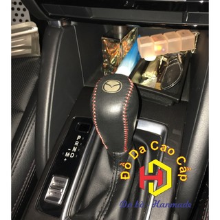 Bọc da cần số xe Mazda CX5 đời 2016-2025  bằng da bò thật